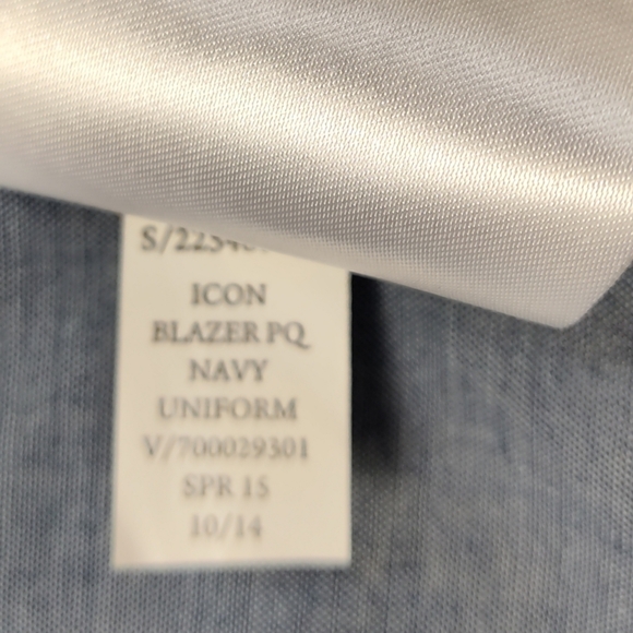 GAP Women's Icon Blazer PQ Navy Uniform Size 0 One Button Textured Classic - Picture 5 of 11